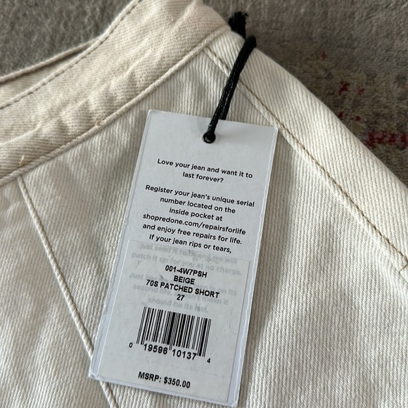 NWT Re/Done Levi’s 70’s patch short 27 - Picture 6 of 6